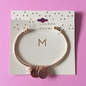 M letter monogram charm bracelet